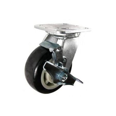 Mapp Caster 5"X2" Poly. on Polyolefin Core Wheel Swvl Caster W/ Brake, 800 Lbs Cap 146PRX520SB
